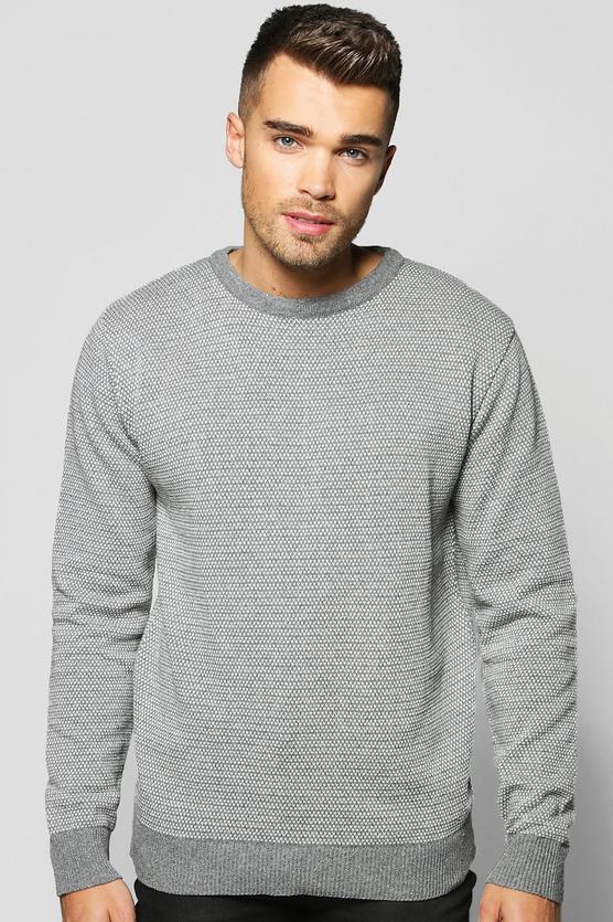 Birdseye Knit Crew Neck Jumper